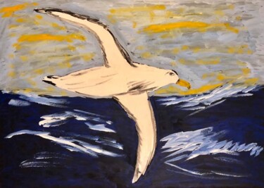 Peinture intitulée "Albatros" par Mario Pratesi, Œuvre d'art originale, Huile