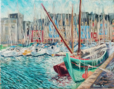 Pintura titulada "142- Port de Paimpol" por Marion Moreau, Obra de arte original, Oleo