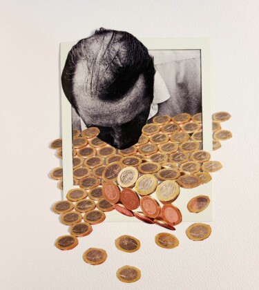 "Coin Pusher" başlıklı Kolaj Marion Revoyre tarafından, Orijinal sanat, Kolaj