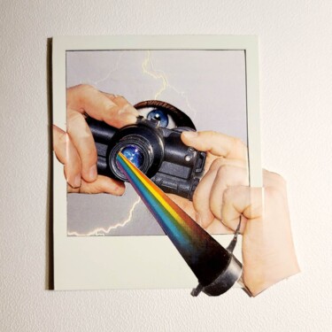 Collages intitulée "Dark side of the mo…" par Marion Revoyre, Œuvre d'art originale, Collages