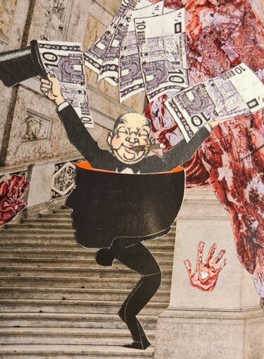 Collages intitolato "Capitalisme" da Marion Revoyre, Opera d'arte originale, Collages