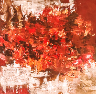 Peinture intitulée "Red Winter" par Marisa Melo, Œuvre d'art originale, Acrylique
