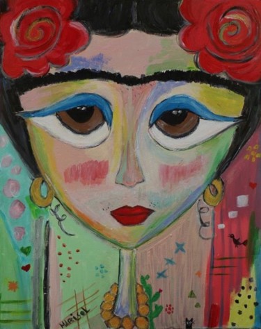 Painting titled "Frida Kahlo" by Marisol Sá, Original Artwork