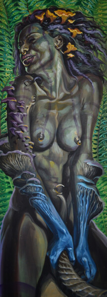 Картина под названием "Demeter" - Marius Jucan, Подлинное произведение искусства, Акрил Установлен на Деревянная рама для но…