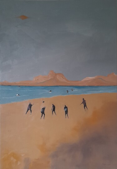 Pintura titulada "Catch a wave" por Mariusz Makula, Obra de arte original, Oleo