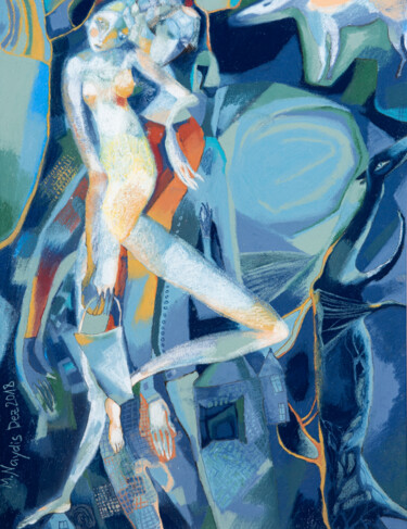 Peinture intitulée "Erwartungen" par Mariya Naydis, Œuvre d'art originale, Pastel