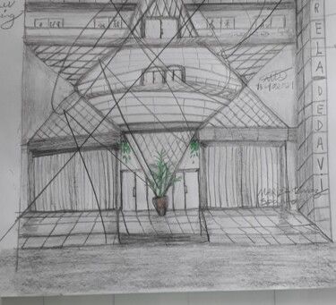 Dessin intitulée "Edifício Estrela de…" par Mariza Tomaz  Soares, Œuvre d'art originale, Crayon