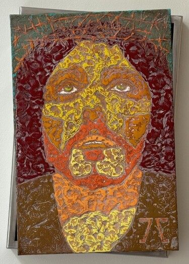 Pintura intitulada "YESHOUA sur CHASSIS…" por Marjinal, Obras de arte originais, Acrílico Montado em Metal