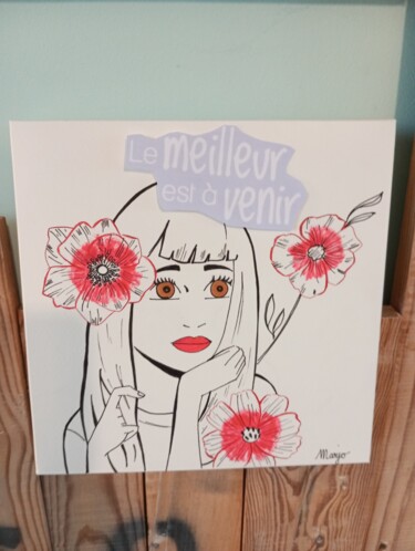 图画 标题为“Jolies Fleurs” 由Marjocreart, 原创艺术品, 铅笔