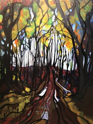 Malerei mit dem Titel "The Forest" von Mark Harris, Original-Kunstwerk, Acryl