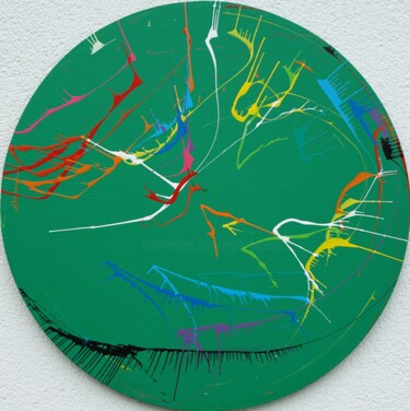 Malerei mit dem Titel "Splash 47 - abstrak…" von Mark Hellbusch, Original-Kunstwerk, Acryl Auf Keilrahmen aus Holz montiert