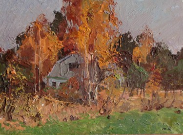 Painting titled "Autumn Gold" by Mark Kremer, Original Artwork, Oil