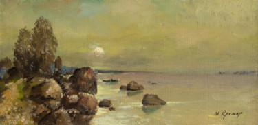 Malerei mit dem Titel "On Lake Ladoga" von Mark Kremer, Original-Kunstwerk, Öl