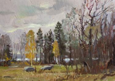 Painting titled "Autumn motive. 1981" by Mark Kremer, Original Artwork, Oil