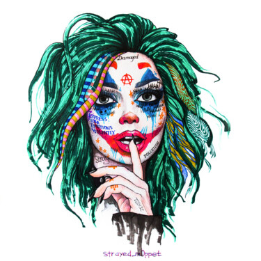 「What if Joker was a…」というタイトルの描画 Mark Kucherovによって, オリジナルのアートワーク, コンテ