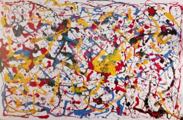 Painting titled "Arlecchino" by Marco Sergio Fassiotti, Original Artwork, Enamel