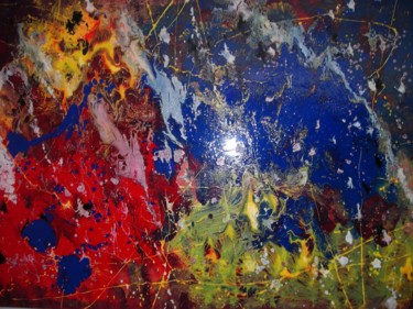 Pittura intitolato "Incendio del corpo" da Marco Sergio Fassiotti, Opera d'arte originale, Smalto