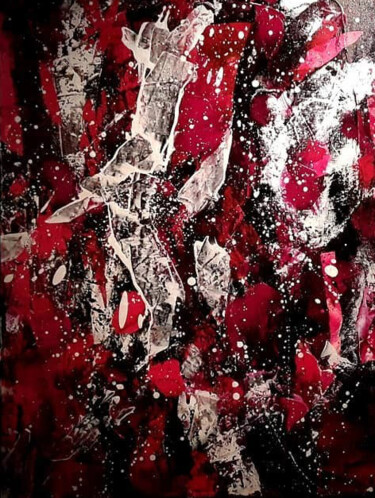 绘画 标题为“Deep Red” 由Markicevic, 原创艺术品, 丙烯 安装在木质担架架上