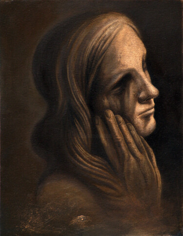 Painting titled "Lament" by Marko Karadjinovic, Original Artwork, Oil