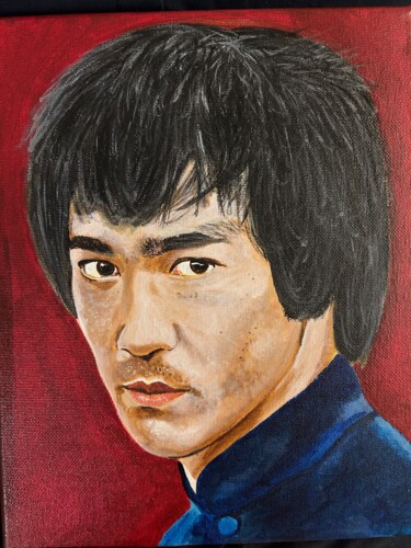 Painting titled "Bruce Lee" by Marko Milosevic, Original Artwork, Acrylic