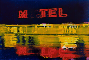 Malarstwo zatytułowany „MOTEL II” autorstwa Markus Honerla, Oryginalna praca, Olej Zamontowany na Drewniana rama noszy
