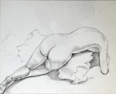 Drawing titled "ROSA ROSE" by Marlène Regazzoni (MaOni), Original Artwork, Graphite