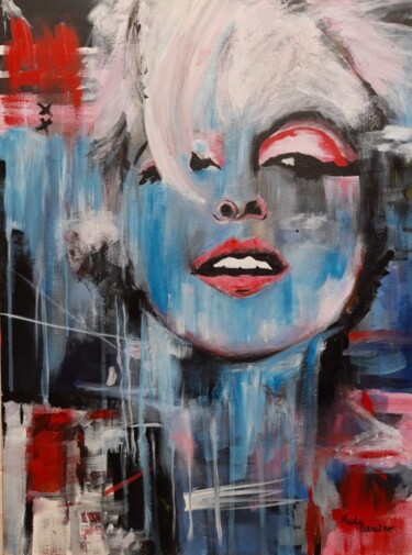 Картина под названием "Marilyn Monroe" - Marly Genuino, Подлинное произведение искусства, Акрил