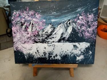 「cascade, montagne e…」というタイトルの絵画 Patrick Marsによって, オリジナルのアートワーク, オイル