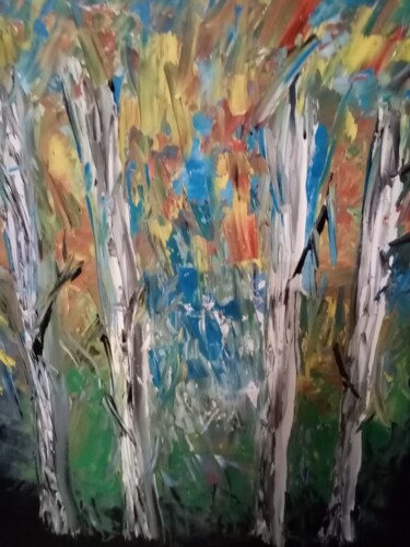 제목이 "Forêt en automne pe…"인 미술작품 Patrick Mars로, 원작, 기름