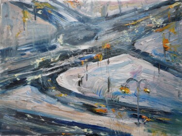 Schilderij getiteld "Rush hour" door Maria Simbirkina, Origineel Kunstwerk, Olie