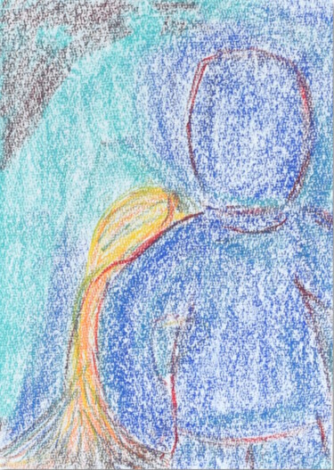 Tekening getiteld "Amour 2" door Marsin Mineart, Origineel Kunstwerk, Pastel