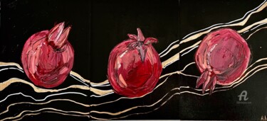 Malerei mit dem Titel "THREE SISTERS. FEMA…" von Marta Abdullaeva (ATRAM), Original-Kunstwerk, Acryl Auf Karton montiert