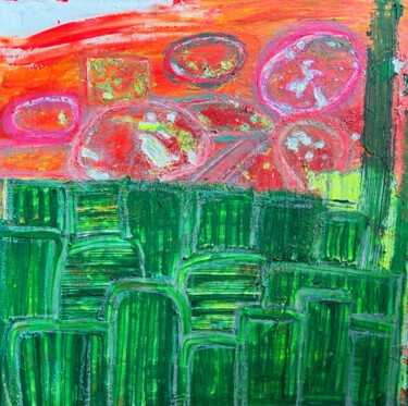 Pittura intitolato "Cactus" da Marta Florczyk Art, Opera d'arte originale, Acrilico