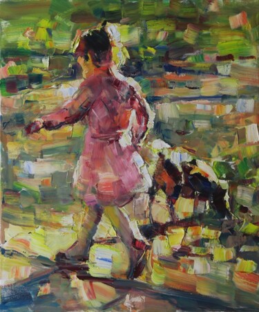 Pintura titulada "Petite balade V" por Marta Lipowska, Obra de arte original, Oleo Montado en Bastidor de camilla de madera