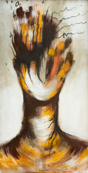 Картина под названием "Máscaras III" - Marta Sabat, Подлинное произведение искусства, Акрил