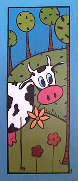 Peinture intitulée "Vaca I" par Marta Crokis, Œuvre d'art originale, Huile