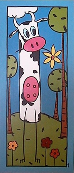 Peinture intitulée "Vaca II" par Marta Crokis, Œuvre d'art originale