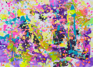Pintura titulada "Purple evening" por Marta Zawadzka, Obra de arte original, Acrílico Montado en Bastidor de camilla de made…