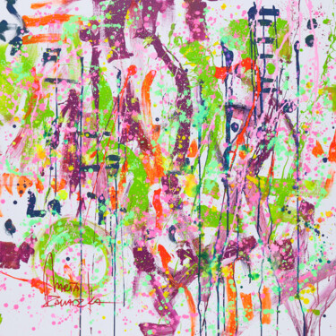 Картина под названием "Green road" - Marta Zawadzka, Подлинное произведение искусства, Акрил Установлен на Деревянная рама д…