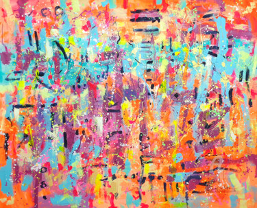 Картина под названием "Meadow of joy" - Marta Zawadzka, Подлинное произведение искусства, Акрил