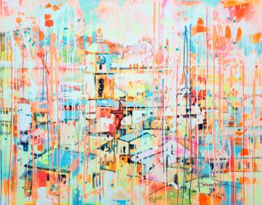 Картина под названием "Sunny Saint-Tropez" - Marta Zawadzka, Подлинное произведение искусства, Акрил Установлен на Деревянна…