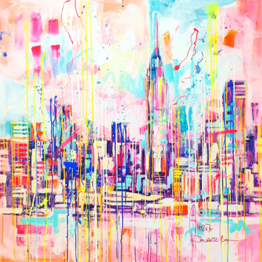"New York dream" başlıklı Tablo Marta Zawadzka tarafından, Orijinal sanat, Akrilik Ahşap Sedye çerçevesi üzerine monte edilm…