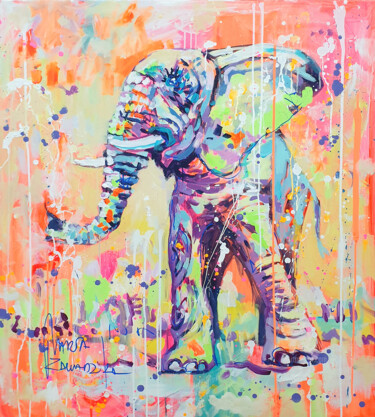 Картина под названием "Sunny Stroll" - Marta Zawadzka, Подлинное произведение искусства, Акрил Установлен на Деревянная рама…