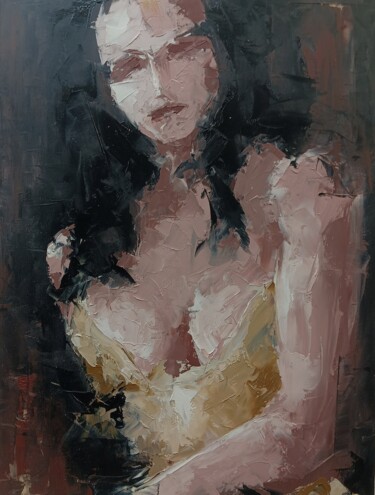 Peinture intitulée "Black magic woman" par Marinko Šarić, Œuvre d'art originale, Huile