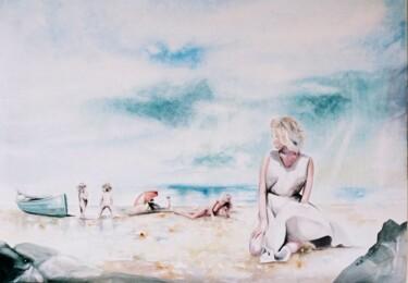 Peinture intitulée "la robe blanche" par Martial Bidard, Œuvre d'art originale