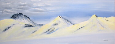 Painting titled "" JOUR BLANC "" by Martial Dumoulin, Original Artwork, Oil Mounted on Wood Stretcher frame