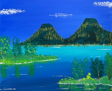 Pintura titulada "Lac" por Martial Molmy, Obra de arte original, Acrílico