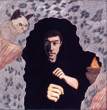 Painting titled "Kung fu legend" by Martin Ashkhatoev, Original Artwork, Acrylic