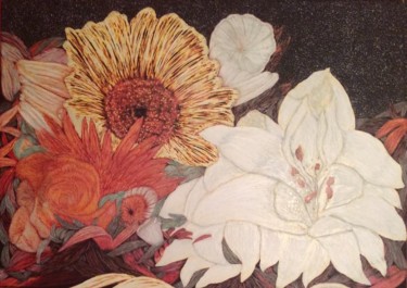 Pittura intitolato "Flowers" da Martin Ashkhatoev, Opera d'arte originale, Acrilico