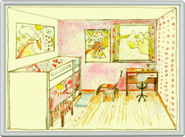 Grafika cyfrowa / sztuka generowana cyfrowo zatytułowany „Girls room.jpg” autorstwa Martin Barslev, Oryginalna praca, Ołówek